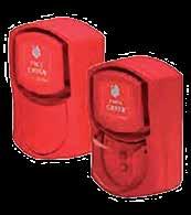 24Vcc Sirenă de evacuare 7 mesage în limba română, Mini Fire-Cryer Plus, sidefată, 90dB, alimentare 24Vcc, se poate monta pe perete sau sub un detector de fum Sirenă de evacuare 7 message în limba