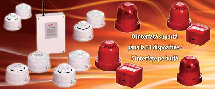 Detector analog adresabil wireless, termic de tip CS (creșteri lente de temperatură) protocol XP95, semnalizare prin LED a stării de alarmă, se utilizează în spații unde nu se mai poate executa