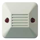 acustic de alarma de tip LED, alimentare 12-28 Vdc, consum 4 ma, se alimenteaza din iesirea de LED a detectorului, nu are