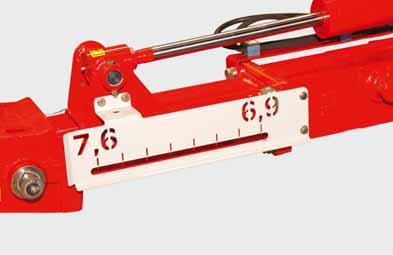 Bedieningscomfort Werkbreedtes naar wens TOP 762 C CLASSIC De werkbreedte is star ingesteld op 6,85 m en er wordt een zwad van 1,20 m breed