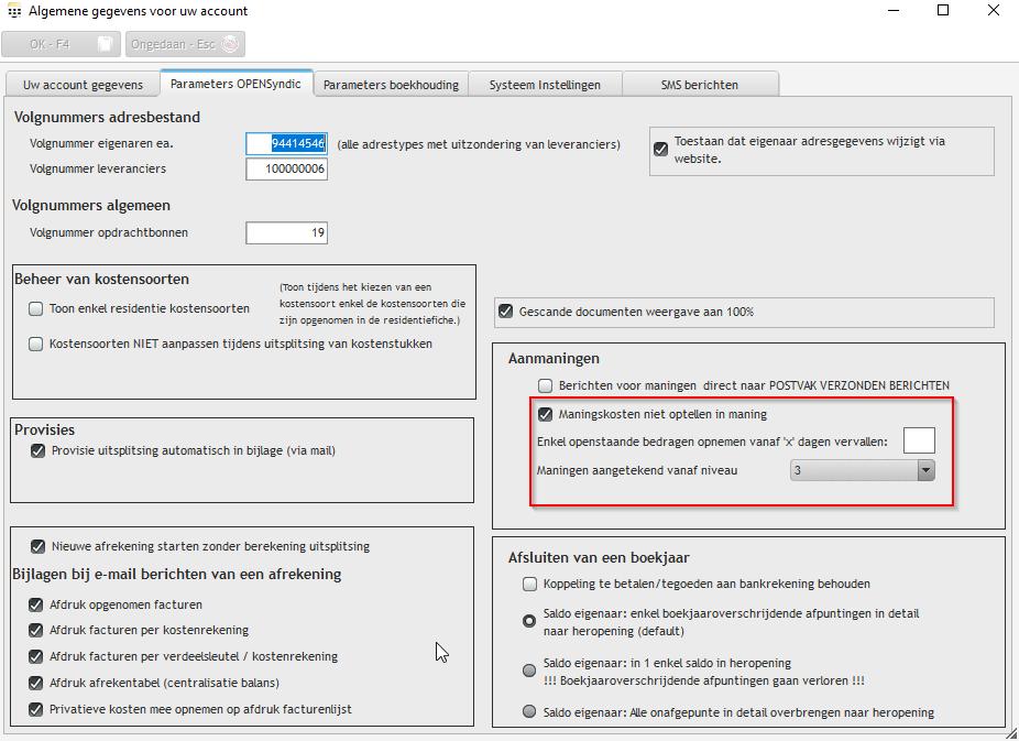 De administratieve aanmaningskost wordt hoe dan ook (privatief) verrekend in de afrekening van de eigenaar, vermits er een kostenstuk is gecreëerd (4.8.). 4.