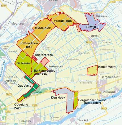Helemaal af Een deel van de nieuwe natuur is de afgelopen jaren al aangelegd: Bergambacht-West (Nespolder) en het natuurgebied De Nesse - Berkenwoudse Driehoek - Oudeland Zuid.