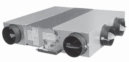 Kenmerken ventilatorconvectoren Groot volumebereik: Een keuze uit 12 modellen zorgt voor een volumebereik van 75 tot 1485 m 3 /h.