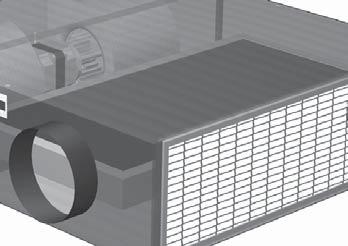 Hoge capaciteit / warmtewisselaar: De warmtewisselaar (3- of 4-rij koelen, 1-rij verwarmen) bestaande uit koperen buis met aluminium lamellenpakket en 1/2 binnendraad aansluitingen met anti-torsie