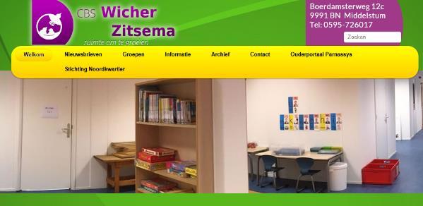Sociale media De Website en Facebook Onze school heeft een eigen website (www.wicherzitsema.nl).