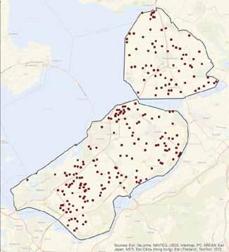 Broedvogelonderzoek (MAS en BMP-W) in Flevoland in 2013 2. Gebiedsbeschrijving In totaal werden 235 MAS-telpunten en 12 BMPtelgebieden (1.164,8 ha) onderzocht.