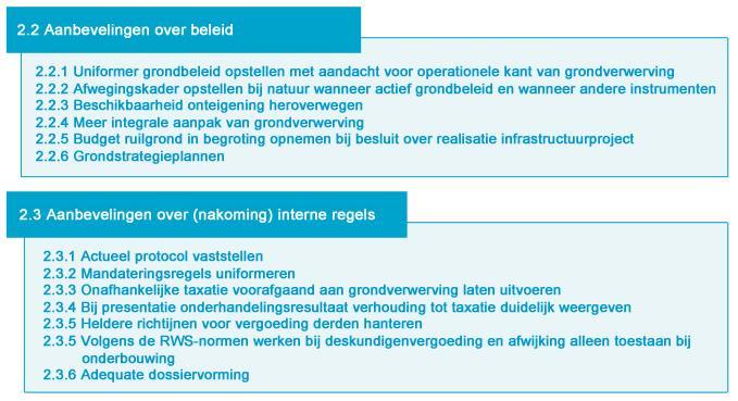 2 Opvolging aanbevelingen In dit hoofdstuk gaan we na wat de provincie heeft gedaan met de aanbevelingen van het rekenkameronderzoek naar de Gelderse grondverwerving uit 2013.