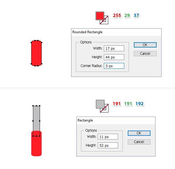 Stap 16 Gebruik het gereedschap Pen (P) om de kop van de vork te tekenen zoals in de volgende afbeelding.