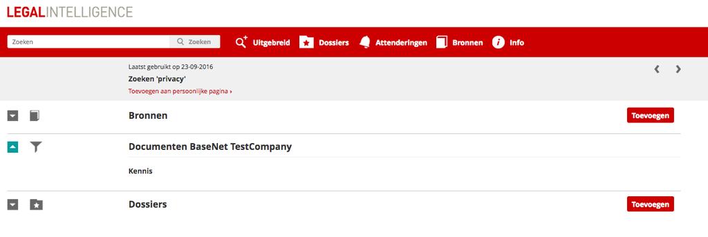 Ook is de interne KnowHow uit BaseNet direct zichtbaar op de persoonlijke pagina onder de kop Kennis direct onder het label van uw kantoornaam (Figuur 6).