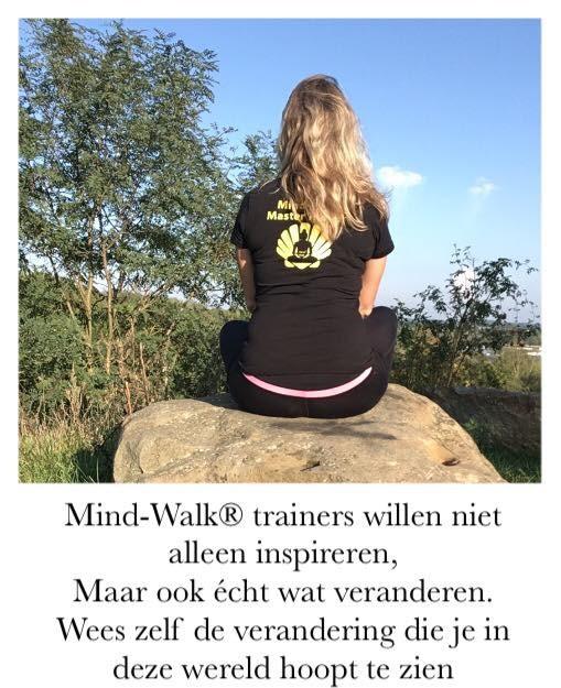 Wat is Mind-Walk? Wandelen, natuur, oefeningen, ont-moeten, cadeautjes. Door je te ontdoen van al je moeten ont-moet je jezelf. Leuk dat je interesse hebt om Mind-Walk trainer te worden!