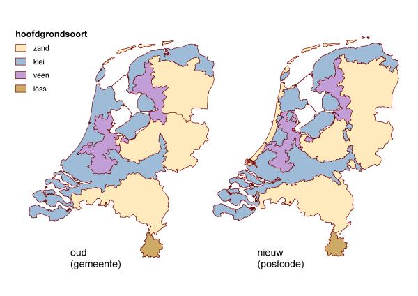 fusiegemeenten flink is toegenomen. Door deze toename veranderde vaak ook de verdeling van de grondsoorten in de nieuwe gemeente.