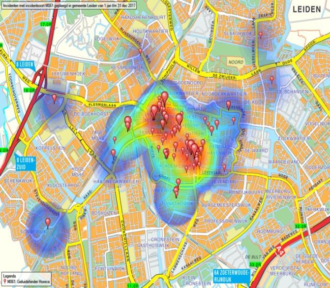 horecagelegenheden: Leiden Stadsdeel Midden Bron: Veiligheidsmonitor 2% 3% 1% 3% 2% 3% 8% 7% 3% 8% 5% 7% Uit onderstaande informatie van de politie