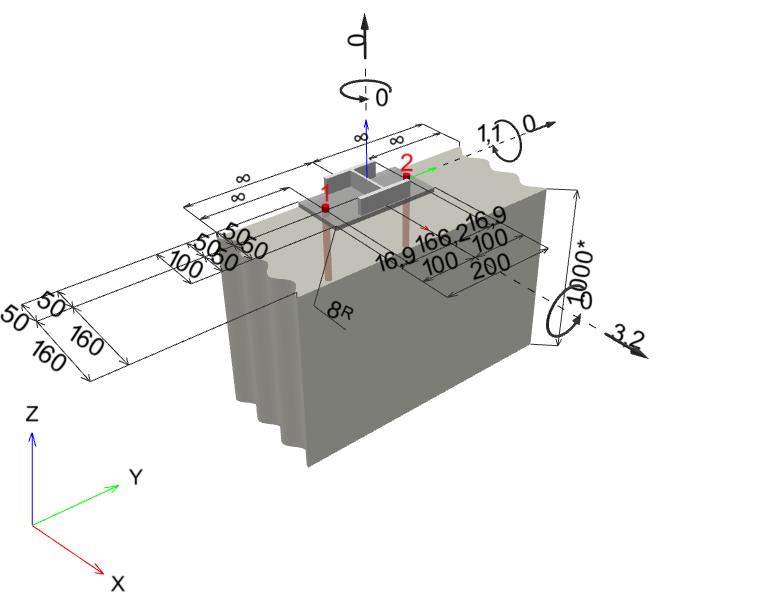 8) M12 Artikelnummer: 2218553 HIT-V-8.8 M12x170 (insert) / 2022696 HIT-HY 200-A (mortel) Effectieve verankeringsdiepte: h ef,act = 120,0 mm (h ef,limit = - mm) Materiaal: 8.8 Goedkeuring nr.