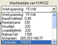 Machine- en Camera-parameters.