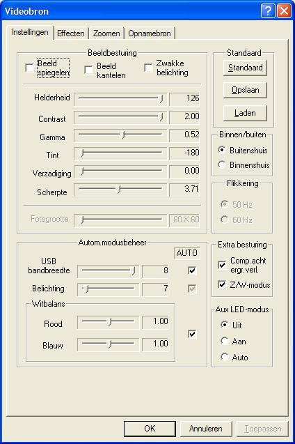 Machine, Camera en Kaartbeeld instellen Blad 3 Instellen van de camera-belichtingssoftware. De camera neemt shots van de kaart en moet de beelddata snel kunnen verwerken.