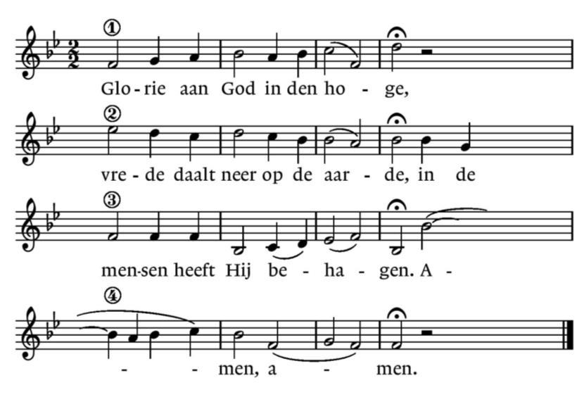 Glorialied: Lied 307 DE DIENST VAN HET WOORD Gebed van de zondag Lied met