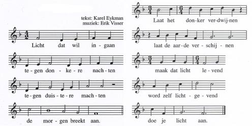 Orde van de dienst. orgelspel, Jan Pieterszoon Sweelinck, Psalm 23. luiden van de klokken. stilte. aansteken van de kaars de gemeente gaat staan. lichtlied doe je licht aan.