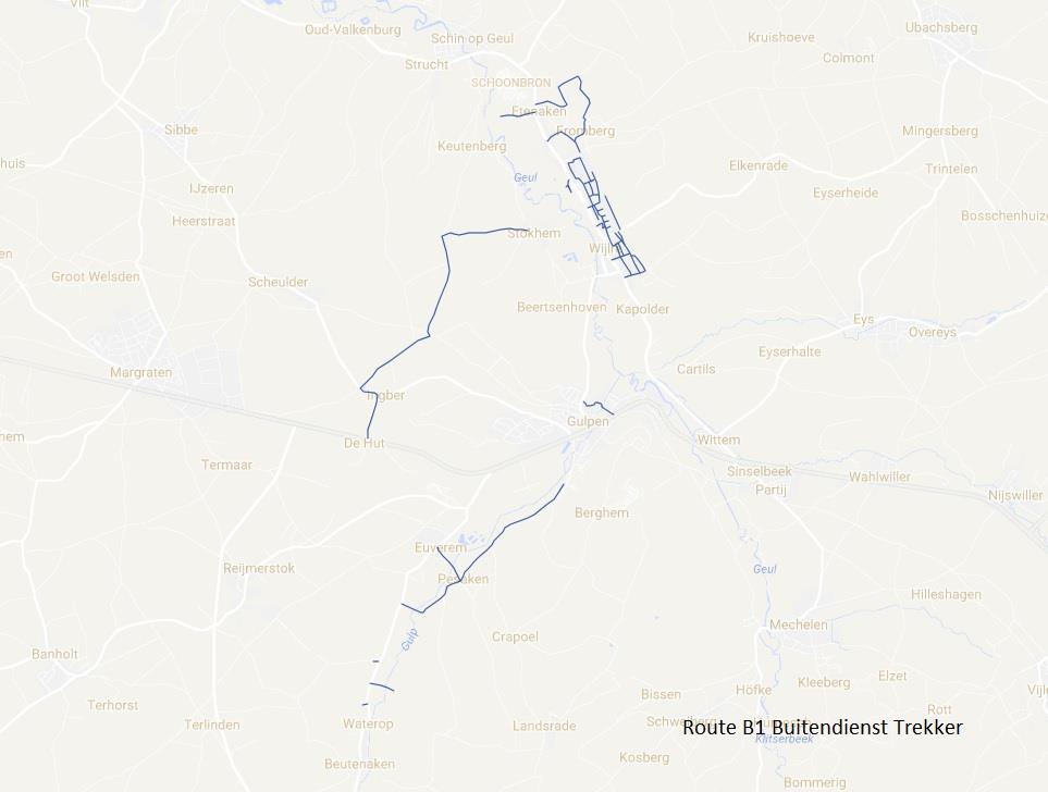 Gladheidsbestrijding van route B1 Alle verbindingswegen, wijk- en ontsluitingswegen.