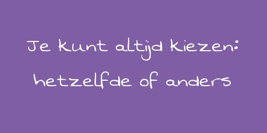 Volop keuzemogelijkheden! U maakt geen gebruik van de flexibele onderwijstijden en er verandert dus niets aan de lestijden van uw kind(eren).