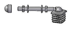 ronde slotvanger + 2 ronde beugels 14 Opvulplaatje slotopening dubbele poort 9 Inox scharnierset