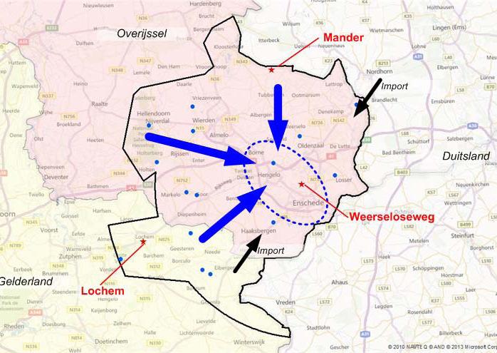 drinkwatercapaciteit Twente van 5-7 miljoen m 3, omdat; sluiting van de winning