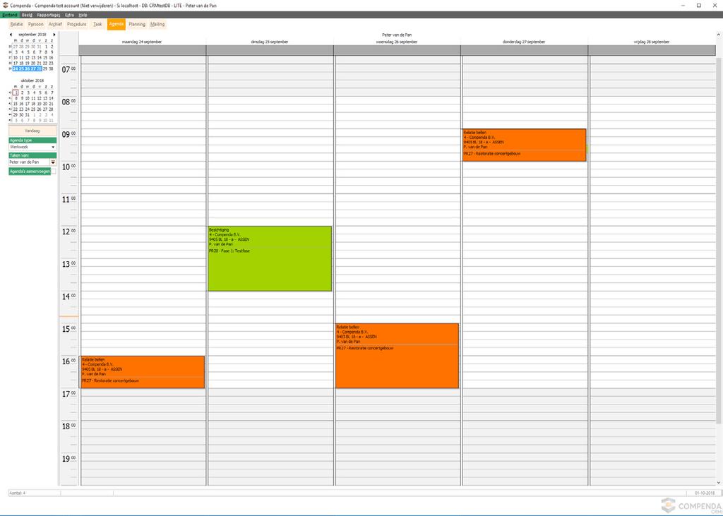 AGENDA. KLANTGERICHTER WERKEN DAN OOIT TEVOREN CRM Agenda Mobiel Houd overzicht over de taken en planning voor jou en je collega s.