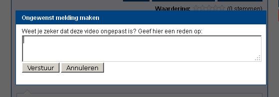 Klik op 'Verstuur' en de redactie ontvangt het bericht. De redactie bepaalt of het bestand daadwerkelijk uit het videoportaal verwijderd wordt. Wanneer is een mediabestand ongepast?