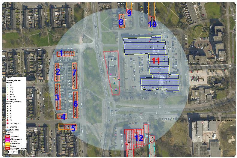 Figuur 3.2 Een overzicht van de omgeving en gehanteerde bevolkingsvlakken in SAFETI-NL 3.3.2 Bevolking in Zorgcentrum De Eeuwels Savant Zorgcentrum De Eeuwsels is voornemens om het bestaande gebouw aan de Nachtegaallaan 66 in Helmond te renoveren en uit te breiden.