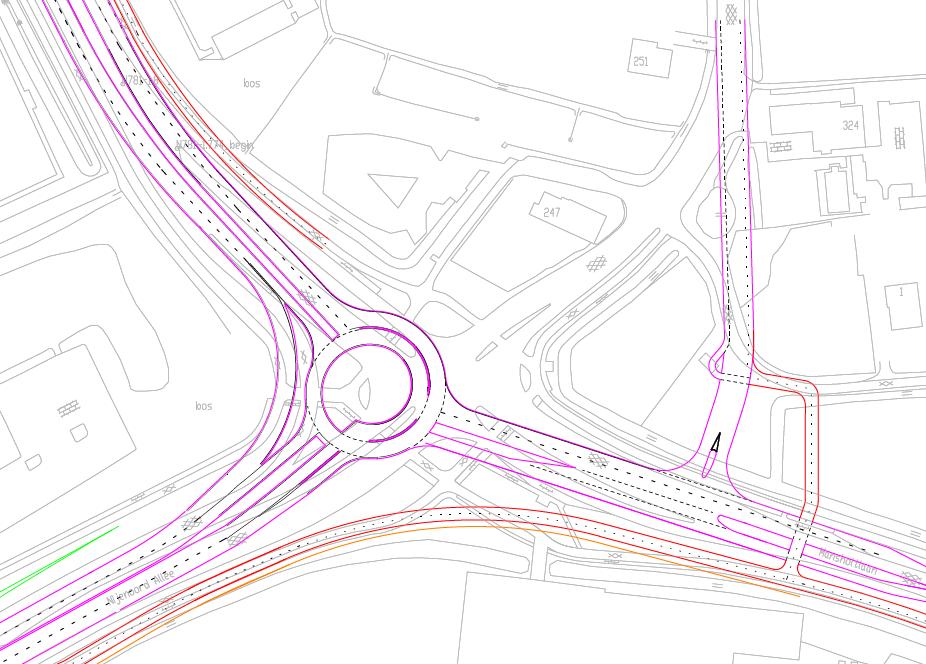 Turborotonde met bajonet (2) Met geregelde fietsoversteek B -14-