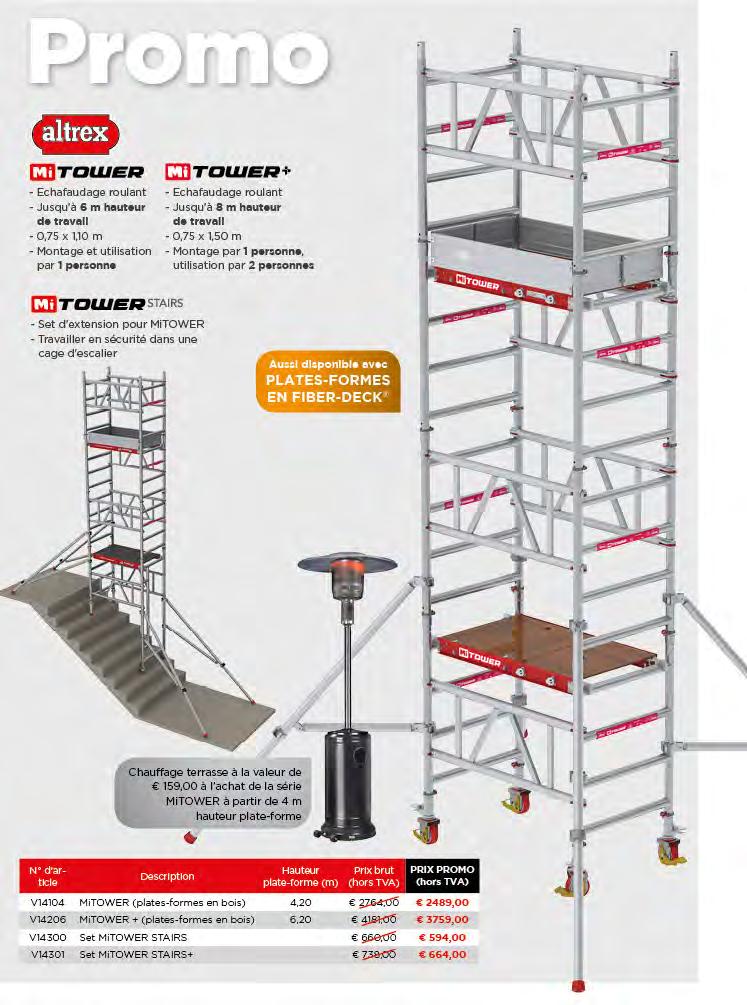 Echelle - Échafaudage Ladder - Stelling * Prix valables jusqu au
