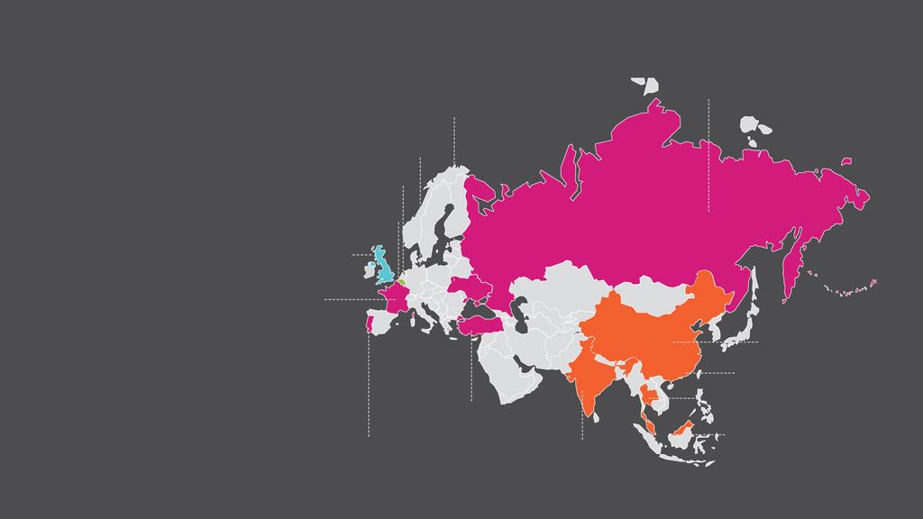 Duidelijke strategie & geografische focus 2009: Actief in 15 landen Duitsland Oekraïne Rusland