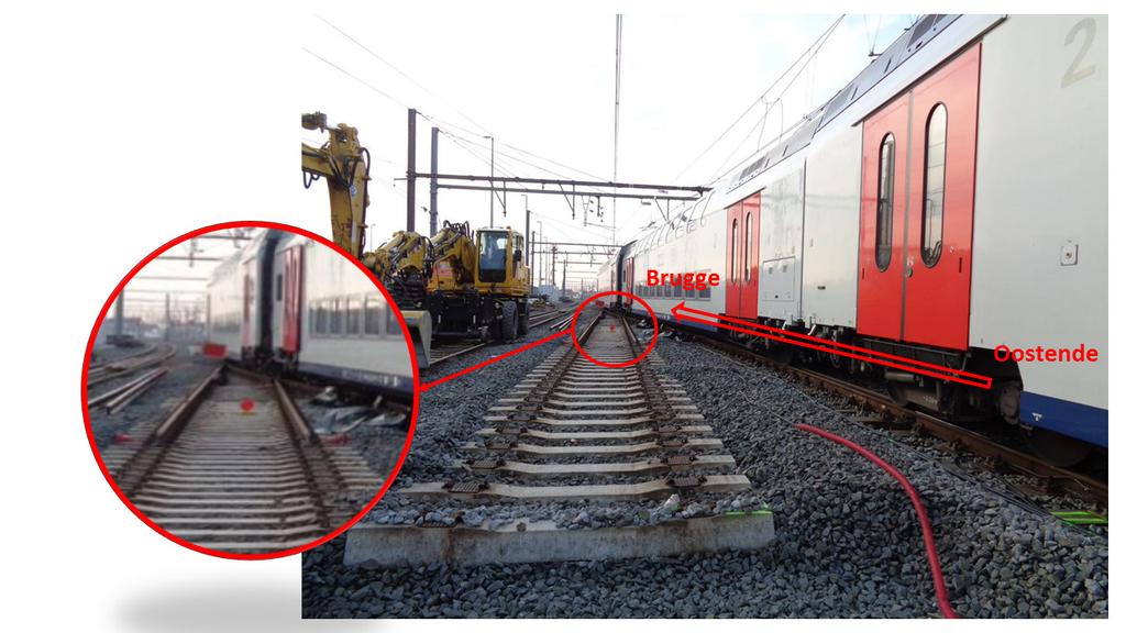 Zodra de trein sein K6-K.7 voorbijrijdt laat de trein het verlichte perron achter zich. Afwaarts van sein K6-K.7 rijdt de trein over een S-vormige bocht die gevormd wordt door aaneensluitende wissels.