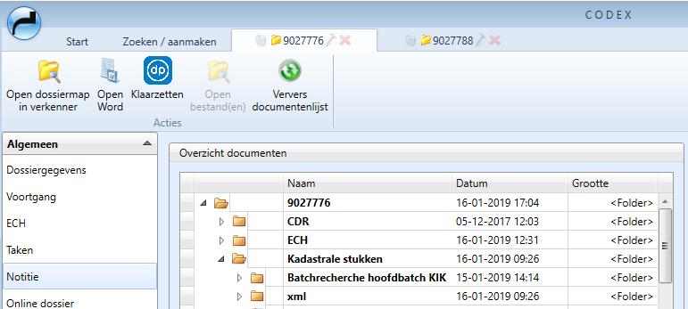 KIK-R binnen de optie [Alles rechercheren].