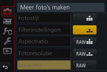 Basisbediening Het menu instellen Via het menu kunt u camera- en opnamefuncties instellen, afspeelfuncties bedienen en andere bewerkingen uitvoeren.