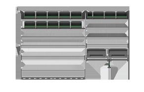 100 mm n 2 aluminium bakken met scheidingswanden en