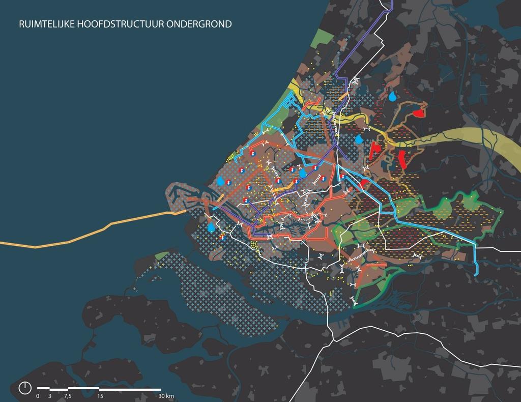 Ruimtelijke hoofdstructuur van de ondergrond De drukte in de ondergrond neemt toe als gevolg van nieuwe mogelijkheden om de ondergrondse ruimte te benutten en de toenemende druk op de bovengrondse