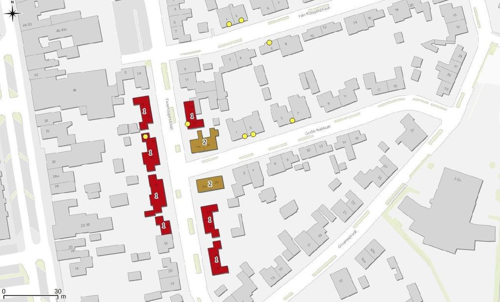 BIJLAGE 2: Overzicht van waargenomen nestlocaties van Huismus,