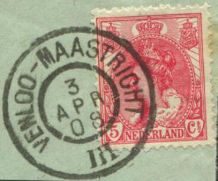 Een grootrondstempel werd met deze foutieve benaming verstrekt op 15 mei 1900 en zelfs nog een laatste exemplaar op 14 juni 1901.