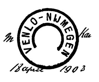 VENLO-NIJMEGEN GRTR 0061A 1903-04-18 cijfers: I II III IV letters: A B D In augustus 1898