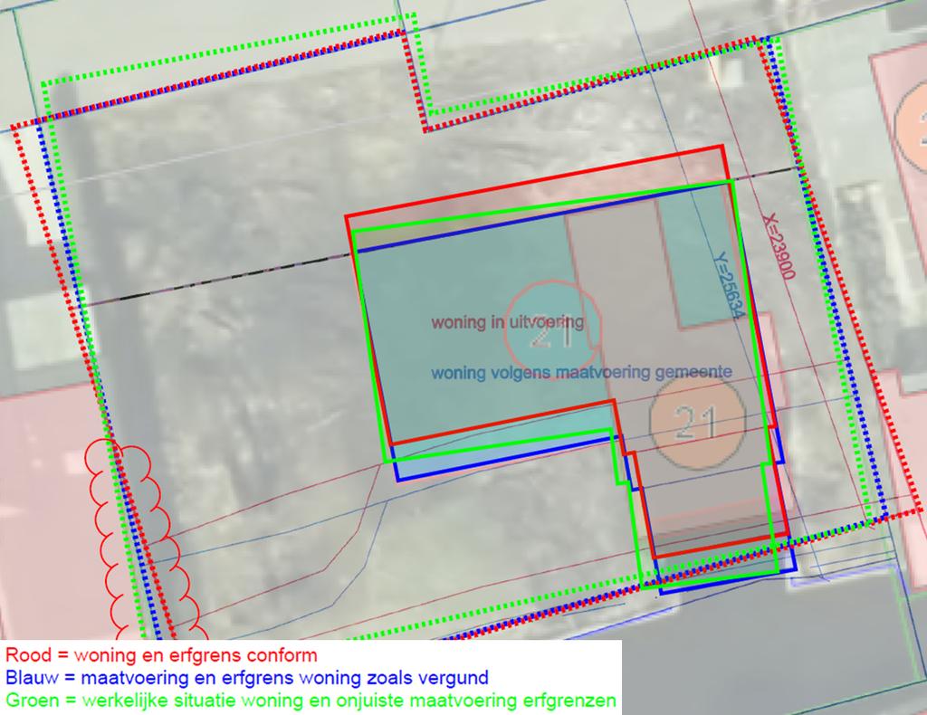 Afbeelding 4. Uitsnede van schets situering nieuw te bouwen woning. 2.