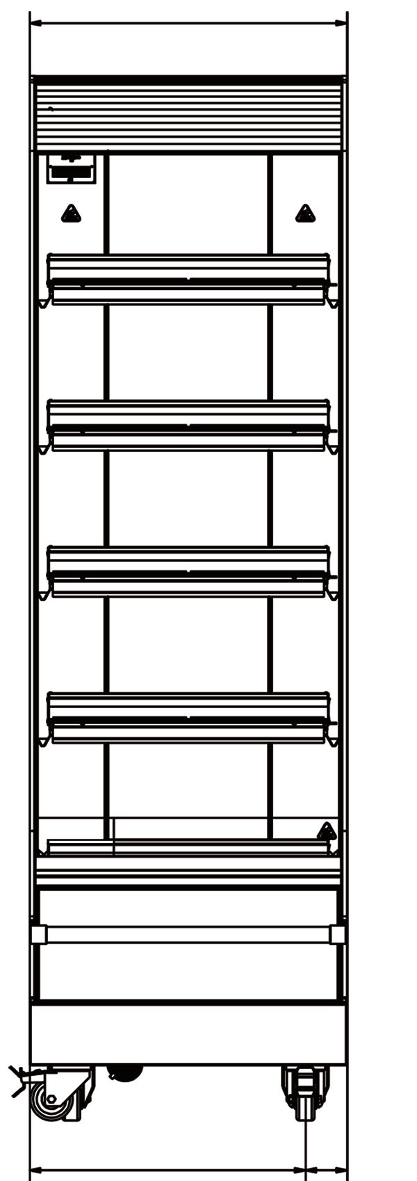 MD 60-5 Premium Voedingskabel van 2,5 m Afmetingen Breedte Diepte Hoogte 600 mm 800 mm 972 mm 800 Technische gegevens Nettogewicht Brutogewicht Voltage Frequentie Vermogen 209 kg 246 kg 3N~ 400/230 V