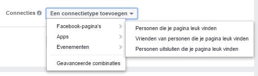 Denk aan iedereen die in jouw selectie valt, ongeacht of ze je pagina wel of niet leuk vinden. Je kunt de mensen die jouw pagina leuk vinden, uitsluiten van je advertentie.