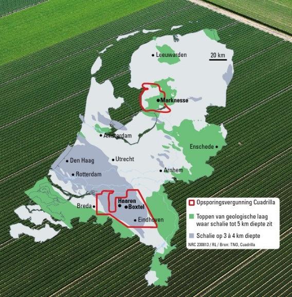 Ook in de bodem onder Rotterdam zit schaliegas, drie tot vier kilometer diep.