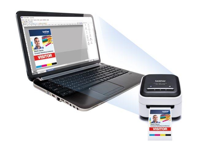 PC en Mac De P-touch Editor is krachtige software om het ideale label voor de werkplek te ontwerpen. USB Wi-Fi P-touch Editor 5 Beschikbaar als gratis download op het Brother Solutions Center.
