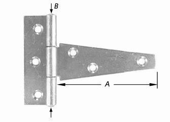 00-069-00 0 S-069-0 S-069-00 S-069-0 69 ubbele aartscharnier, gelijke bladgrootte, zwaar, dikke knoop met vae pen, verzinkt = knoopdiameter = plaatdikte Penture double, lames égales, forte, gros nœud