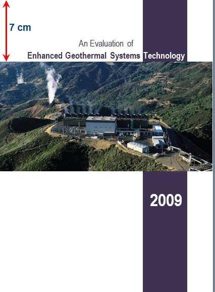 INTERSTENO - Beijing, 16 augustus 2009 A-5 De hoofdtitel An Evaluation of Enhanced Geothermal Systems Technology komt op een titelpagina zoals hiernaast geïllustreerd.