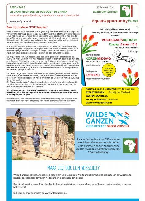 EOF deelt informatie over de projecten in Ghana en
