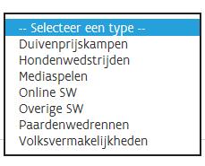 om een nieuw type SW toe te voegen en doorloop de Opmerking: dit is niet mogelijk wanneer het om een aangifte SW van