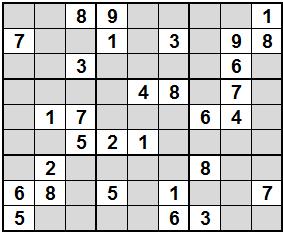 Sudoku Vul het rooster in zodat alle