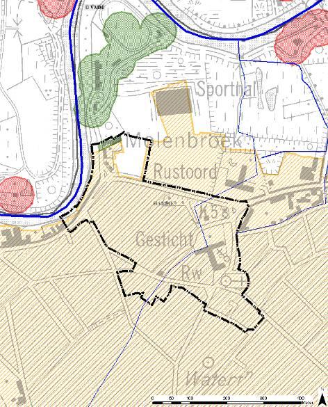 Screening milieueffecten 10.2.5 Zoneringsplan Vlaamse Milieu Maatschappij (grondwaterkwaliteit) Het plangebied is bijna volledig opgenomen in het centraal gebied van het zoneringsplan.